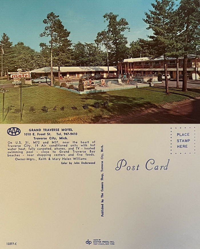 Grand Traverse Motel - Old Post Card